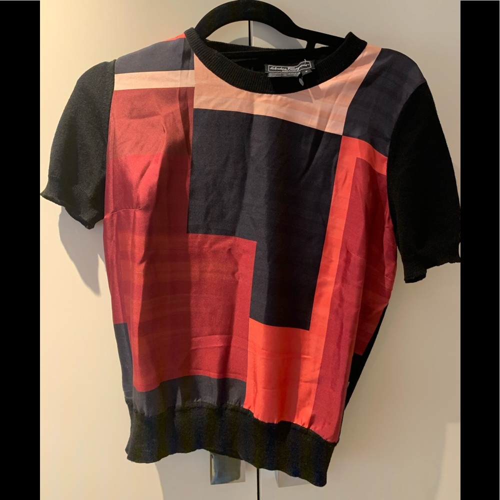 Salvatore Ferragamo silk and wool top